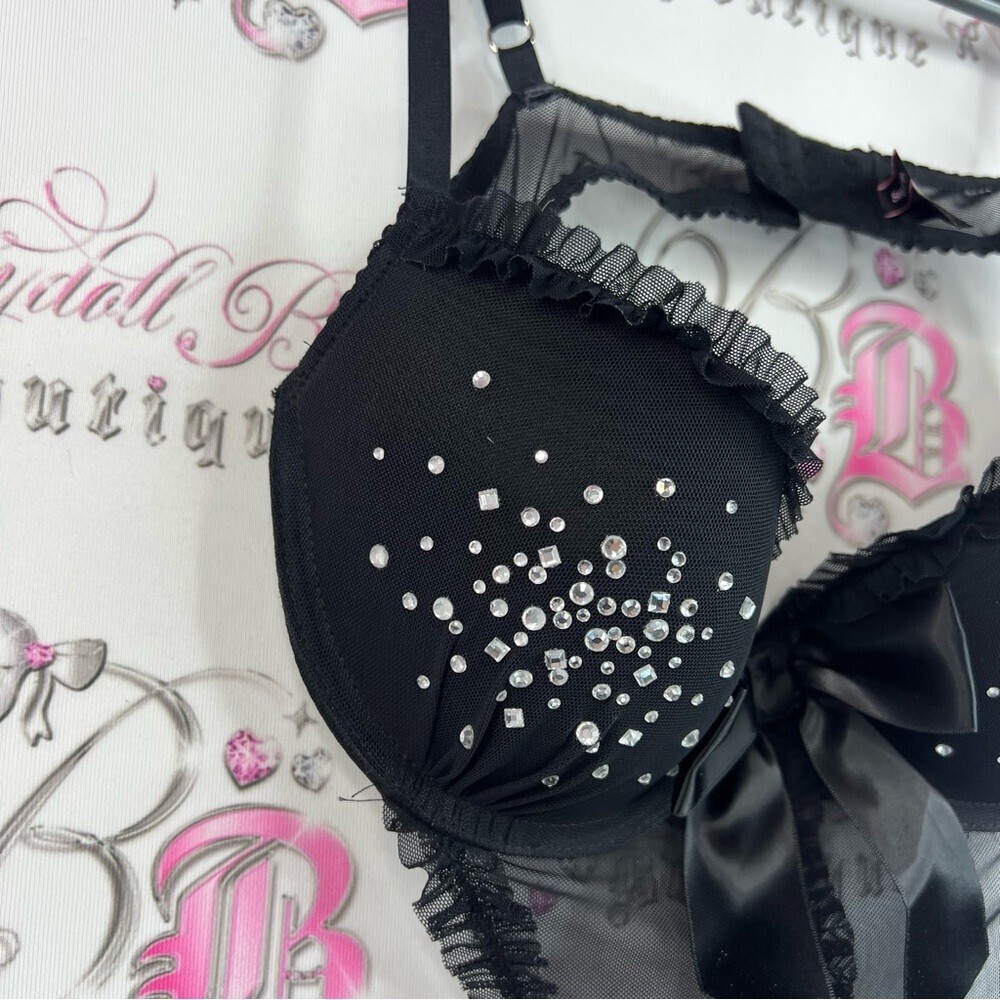 Victoria secret Black Sheer Lace Chemise with Bow Detail - Intimates apron - Picture 6 of 16